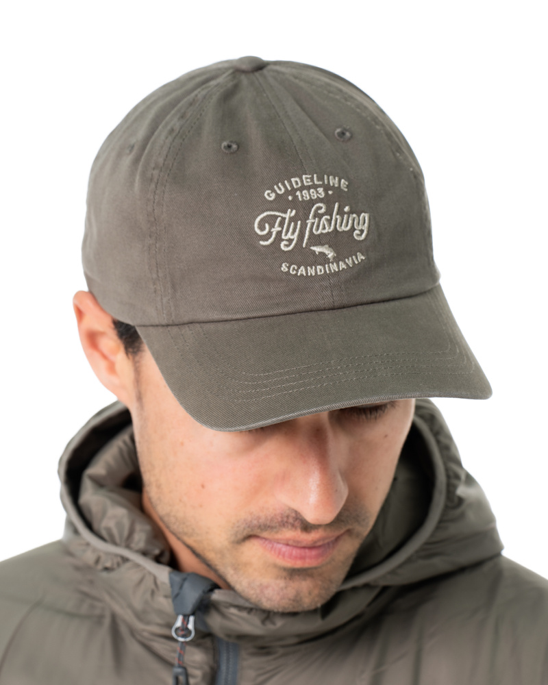 Fly Fishing Dad Cap - Forest Grey