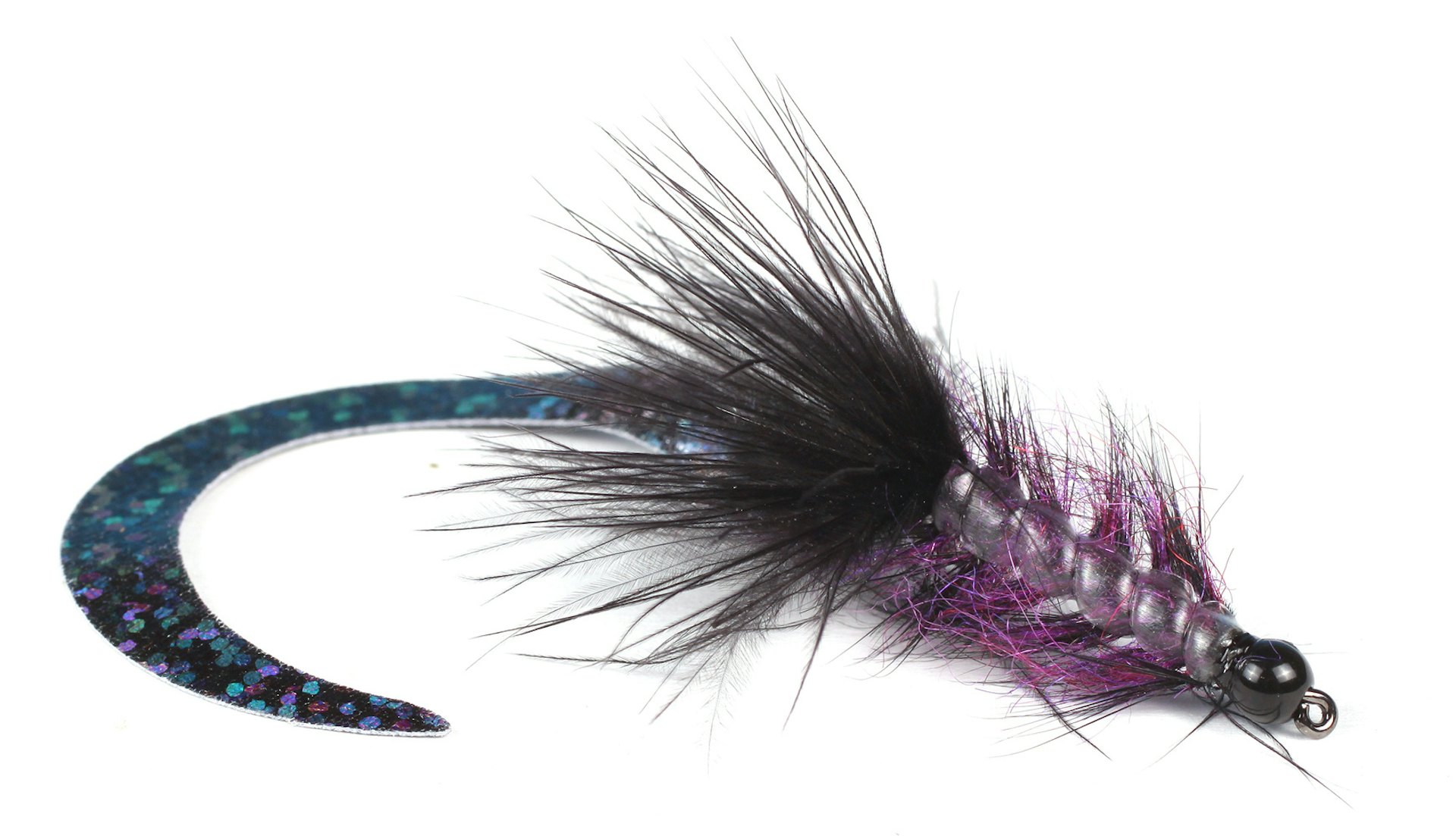 Wiggle Tail Børstemark - Black Bead Head (bilde 1 av 1)